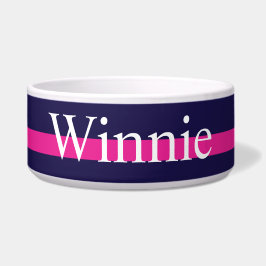 Pink Navy Stripes ボウル