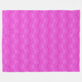 pink neon bright geometric pattern フリースブランケット (正面(横))