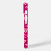 Pink Neon Hearts and Stars iPhone Case Case-Mate iPhoneケース (裏面 / 左)