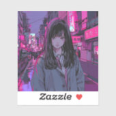 Pink Neon JK シール seal｜寿司娘 GenerativeAI (シート)