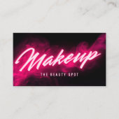 Pink Neon & Smoke Lash Tech QR Code & Socials 名刺 (正面)