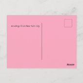 PINK New York City I LOVE YOU ポストカード (裏面)