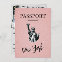 Pink New York City Passport日付の保存