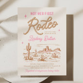 Pink Not Her First Rodeo Baby Shower Invitation 招待状