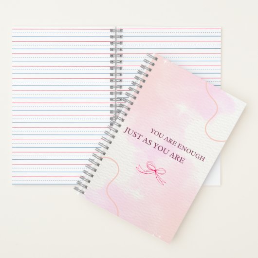 pink notebook, cute journal, kawaii stationery ノートブック (内側)