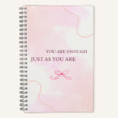 pink notebook, cute journal, kawaii stationery ノートブック (正面)