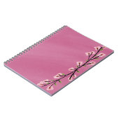 Pink Notebook with Floral Accent – Cute Aesthetic  ノートブック (左側)