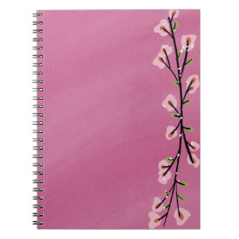 Pink Notebook with Floral Accent – Cute Aesthetic  ノートブック
