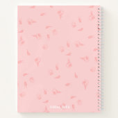 Pink Notebook with initials ノートブック (裏面)