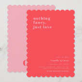 Pink Nothing just love retroファンシー'結婚. 招待状 (正面/裏面)