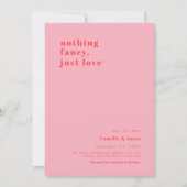 Pink Nothing just love retroファンシー'結婚. 招待状 (正面)