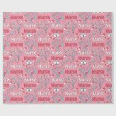 Pink Nurse Life Seamless Pattern (1) ラッピングペーパー (フラット)