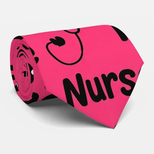Pink Nurse Life Seamless Pattern (2) ネクタイ (ロール)