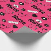 Pink Nurse Life Seamless Pattern (2) ラッピングペーパー (角)
