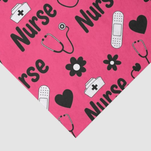 Pink Nurse Life Seamless Pattern (2) 薄葉紙 (詳細)