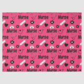 Pink Nurse Life Seamless Pattern (2) 薄葉紙 (正面)