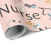 Pink Nurse Life Seamless Pattern (3) ラッピングペーパー (ロールコーナー)