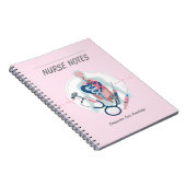 Pink Nurse Notes Notebook  ノートブック (右側)