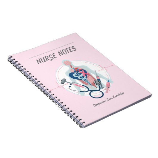 Pink Nurse Notes Notebook  ノートブック (右側)