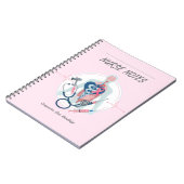 Pink Nurse Notes Notebook  ノートブック (左側)