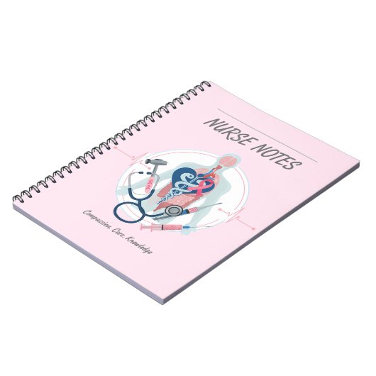 Pink Nurse Notes Notebook  ノートブック (左側)