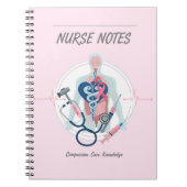 Pink Nurse Notes Notebook  ノートブック (正面)