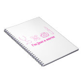 Pink Nurse Quote Minimal Medical Notebook ノートブック (右側)
