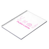 Pink Nurse Quote Minimal Medical Notebook ノートブック (左側)