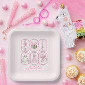 Pink Nutcracker A Merry Little Baby Shower ペーパープレート (パーティー)