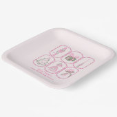 Pink Nutcracker A Merry Little Baby Shower ペーパープレート (傾斜あり)