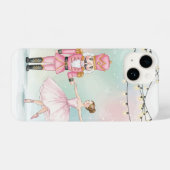 Pink Nutcracker & Ballerina  Christmas  iPhoneケース (裏面横)