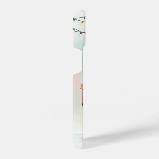 Pink Nutcracker & Ballerina  Christmas  iPhoneケース (右側面)