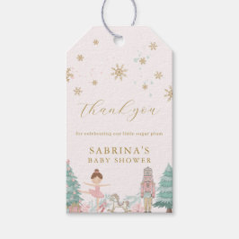 Pink Nutcracker Ballet Baby Shower Favor Tags ギフトタグ