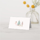 Pink Nutcracker Ballet Baby Shower Fold Place Card プレイスカード (裏面)