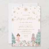 Pink Nutcracker Ballet Baby Shower Invitations 招待状 (正面)