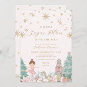 Pink Nutcracker Ballet Baby Shower Invitations 招待状 (正面/裏面)