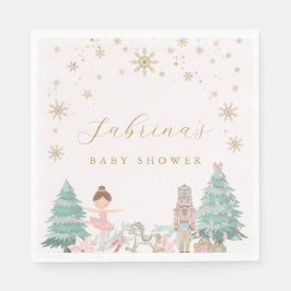 Pink Nutcracker Ballet Baby Shower Napkins スタンダードランチョンナプキン