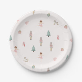 Pink Nutcracker Ballet Baby Shower Paper Plates ペーパープレート