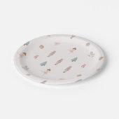 Pink Nutcracker Ballet Baby Shower Paper Plates ペーパープレート (アングル)