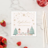 Pink Nutcracker Ballet Birthday Napkins スタンダードカクテルナプキン (インサイチュ)
