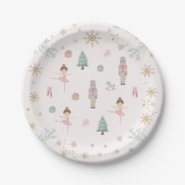 Pink Nutcracker Ballet Birthday Paper Plates ペーパープレート