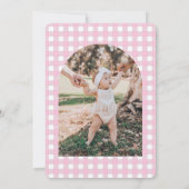 Pink Nutcracker Birthday Photo Thank You Card 招待状 (裏面)