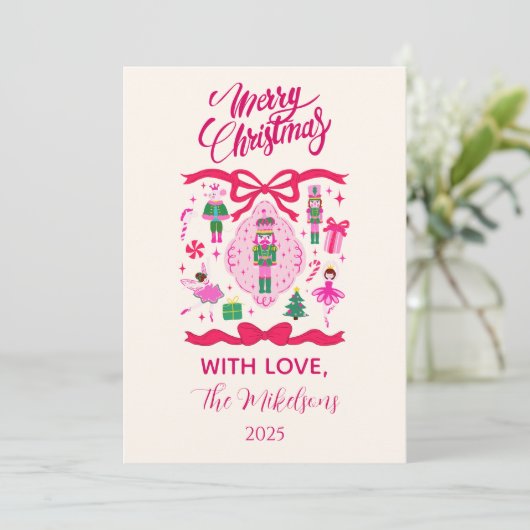 Pink Nutcracker Christmas シーズンカード (スタンド正面)