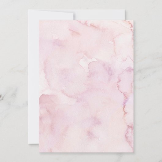 Pink Nutcracker Christmas Baby Shower 招待状 (裏面)