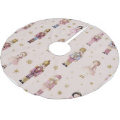 Pink Nutcracker Christmas Ballerina  ブラッシュドポリエステルツリースカート (アングル)