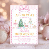Pink Nutcracker Christmas Land Of Sweet Birthday 招待状