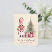 Pink Nutcracker Christmas Postcard シーズンポストカード (スタンド正面)