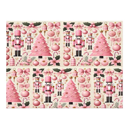 Pink Nutcracker Christmas Tree  フォトプリント (正面)
