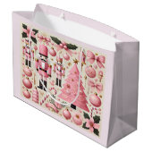 Pink Nutcracker Christmas Tree Gift Bag ラージペーパーバッグ (裏面アングル)