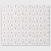 Pink Nutcracker Coquette Bow Christmas ラッピングペーパー (フラット)